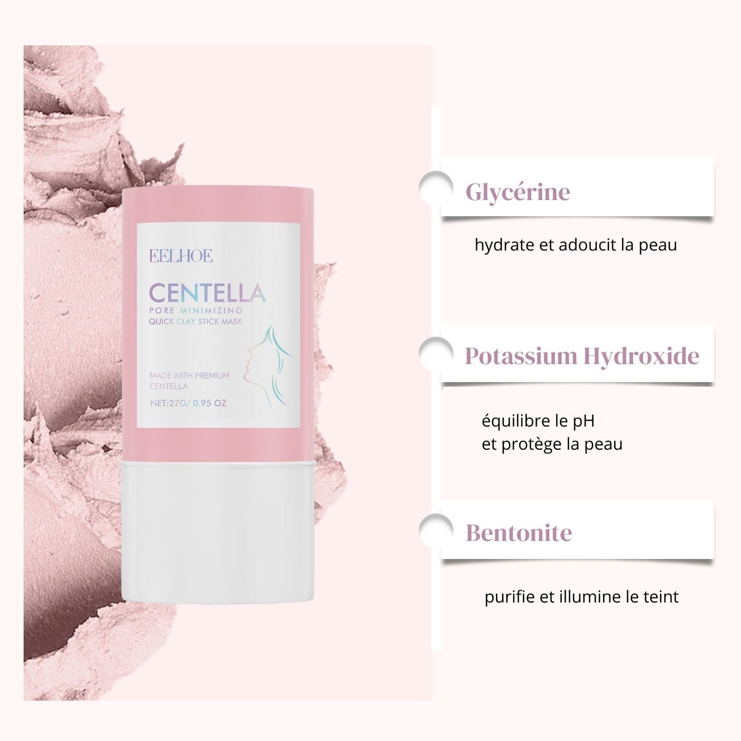 🌿 Stick Masque Centella™ — Purifie, Hydrate & Illumine